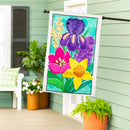Spring Has Sprung Bloom Applique Flag House
