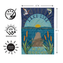Lake Life No Salty Beaches Here! Applique Flag Garden