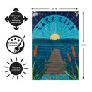 Lake Life No Salty Beaches Here! Applique Flag House