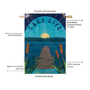 Lake Life No Salty Beaches Here! Applique Flag House