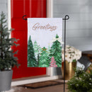 Shades of Emerald Forest Applique Flags Garden