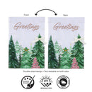 Shades of Emerald Forest Applique Flags Garden