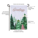 Shades of Emerald Forest Applique Flags Garden
