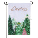 Shades of Emerald Forest Applique Flags Garden