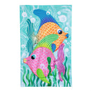 Funky Tropical Fish Applique House Flag