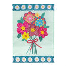 Homespun Bouquet Applique Flag Garden