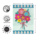 Homespun Bouquet Applique Flag Garden
