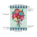 Homespun Bouquet Applique Flag House