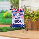 Bless The USA Bow Applique Garden Flag