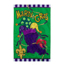 Mardi Gras Time Applique Flag House