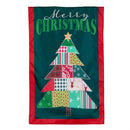 Quilted Christmas Tree Applique Flag House
