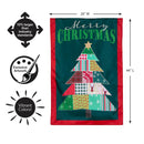 Quilted Christmas Tree Applique Flag House