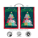 Quilted Christmas Tree Applique Flag House