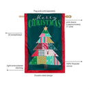 Quilted Christmas Tree Applique Flag House