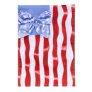 Red White and Bows Applique Garden Flag