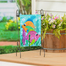 Funky Tropical Fish Applique Garden Flag