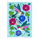 Hummingbird & Morning Glories Applique Flag House