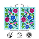 Hummingbird & Morning Glories Applique Flag House