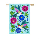 Hummingbird & Morning Glories Applique Flag House