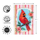 Cardinal BlossomsApplique Flag Garden