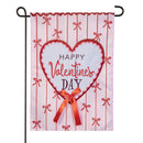 Happy Valentine's Day Bows Applique Flag Garden