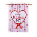 Happy Valentine's Day Bows Applique Flag House