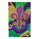 Patterned Fleur De Lis Applique Flag House