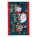 Ho Ho Ho Christmas Icons Applique Flag House
