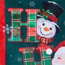 Ho Ho Ho Christmas Icons Applique Flag House