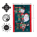 Ho Ho Ho Christmas Icons Applique Flag House
