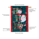 Ho Ho Ho Christmas Icons Applique Flag House