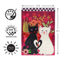 Loving Cats Applique Flag Garden