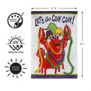 Mardi Gras Lobster Applique Flag Garden