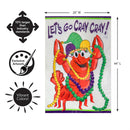 Mardi Gras Lobster Applique Flag House
