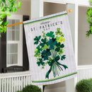 Shamrock Bouquet Applique Flag House
