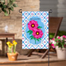 Peony Blossoms Applique Flag Garden