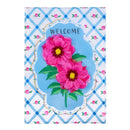 Peony Blossoms Applique Flag Garden
