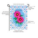 Peony Blossoms Applique Flag Garden
