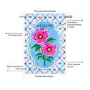 Peony Blossoms Applique Flag House