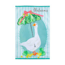 Springtime Goose Applique Flag House