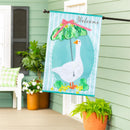 Springtime Goose Applique Flag House