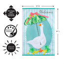 Springtime Goose Applique Flag House