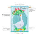 Springtime Goose Applique Flag House
