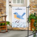 Fabric Blue Bird Applique Flag Garden
