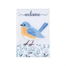 Fabric Blue Bird Applique Flag Garden