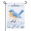 Fabric Blue Bird Applique Flag Garden
