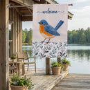 Fabric Blue Bird Applique Flag House