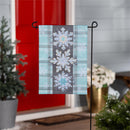 Snowflake Trio Applique Flag Garden