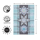 Snowflake Trio Applique Flag Garden
