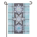 Snowflake Trio Applique Flag Garden